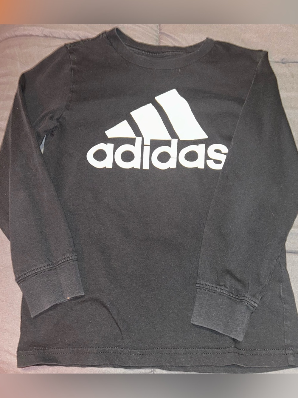 adidas Black Crewneck Sweatshirt with White Logo